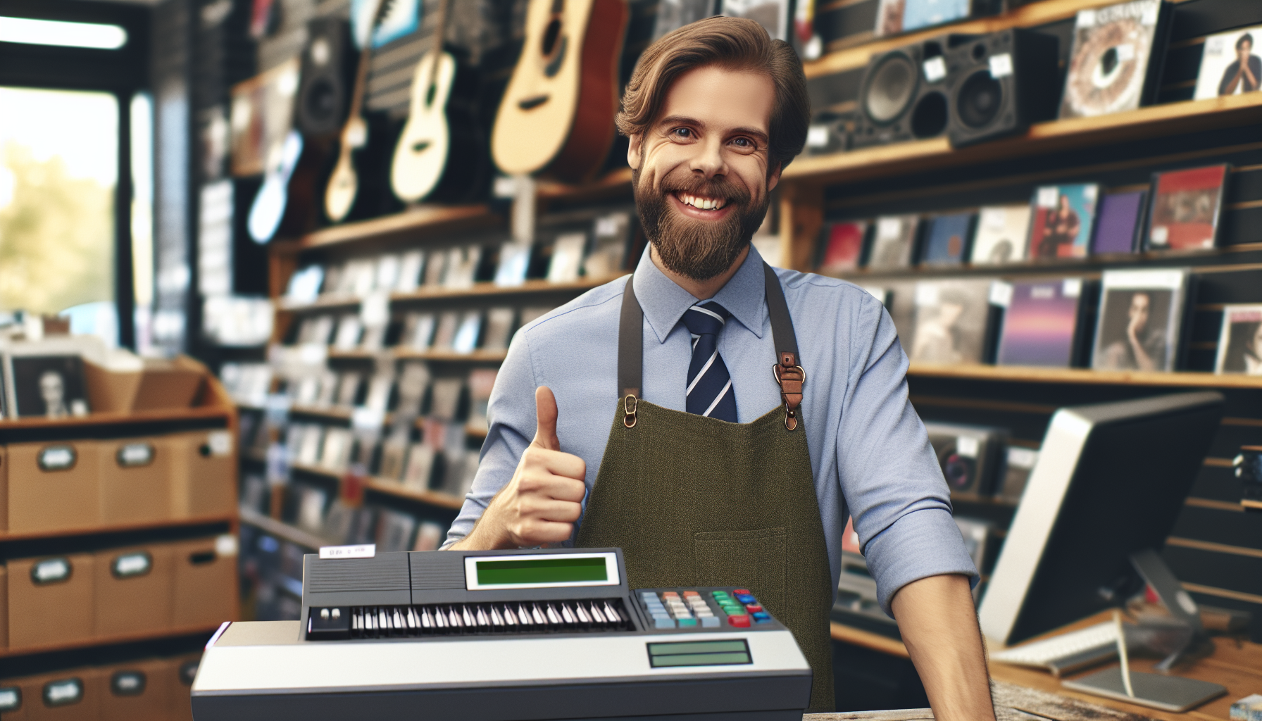 Image that illustrates Shop assistant, music store