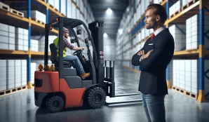 Image that illustrates Salary Statistics and Occupational Information for Warehouse Forklift Operators