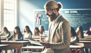 Image that illustrates Occupation as Teacher at Upper Secondary School