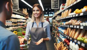 Image that illustrates Grocery Store Sales Assistants, Salary and Work