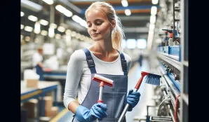 Image that illustrates Salary and Working Conditions for Factory Cleaners