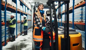 Image that illustrates Occupation Overview: Freezer Warehouse Worker, Forklift Driver