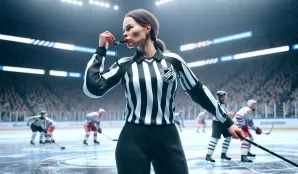 Image that illustrates Ice Hockey Referees: Salary, Job Duties, and Education