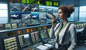 Image that illustrates Air Traffic Controllers: An Exciting Profession with Good Salary Opportunities