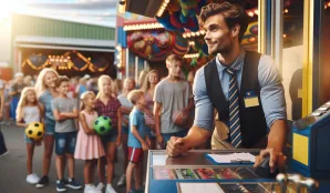 Image that illustrates Salary and Work as a Game Attendant at an Amusement Park