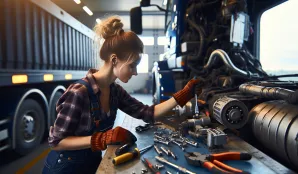 Image that illustrates What Does a Truck Mechanic Do?