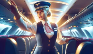 Image that illustrates Career Information and Salary for Flight Attendant, Commercial Aviation - Statsskuld.se