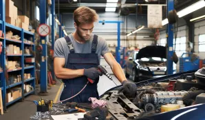 Image that illustrates Salary and Working Conditions for Service Technician at Car Workshop