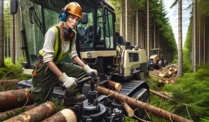 Image that illustrates Salary and Career for Forestry Harvesters, Machine Operators