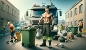 Image that illustrates Salary and Work for Waste Collectors, Truck Drivers - Statsskuld.se