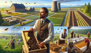 Image that illustrates Occupation as Estate Owner, Farm Beekeeper, and Silk Farmer