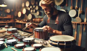 Image that illustrates Salary and Work as a Drum Maker - Explore the Profession and Salary Levels