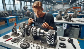 Image that illustrates What does it mean to work as a Turbine Assembler in manufacturing?