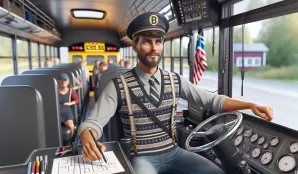 Image that illustrates Salary and Work as a School Bus Driver - Everything You Need to Know