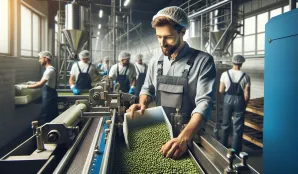 Image that illustrates Pea Sorter Salary and Working Conditions in the Food Industry