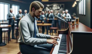 Image that illustrates Bar Pianist Salary and Working Conditions: Everything You Need to Know