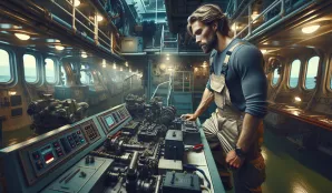 Image that illustrates Marine Engineer Salary and Working Conditions