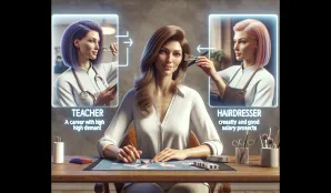 Image that illustrates Salary and Work for Teachers, Hairdressers, and Beauty Care - Statsskuld.se