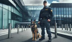 Image that illustrates Dog Handler, Security Guard Salary - Working in Security