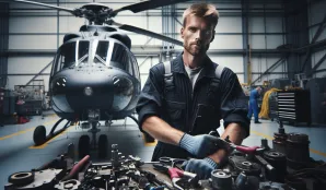 Image that illustrates Helicopter Mechanic Salary and Working Conditions