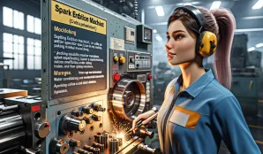 Image that illustrates Spark Machinist Salary and Working Conditions: A Career Overview