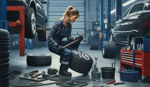 Image that illustrates Tire Repairer Salary and Job Information