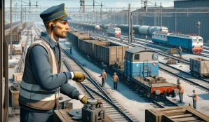 Image that illustrates Rail Yard Operator Salary and Working Conditions 2024