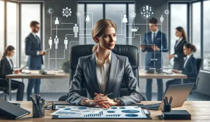 Image that illustrates CEO, with chief shiearki