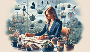 Image that illustrates CEO, in the garden, without chief hierarchy