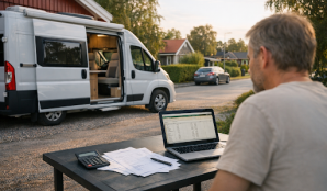 Bild som illustrerar Hyra ut husbil: skatt, intäkter och risker i privatekonomin