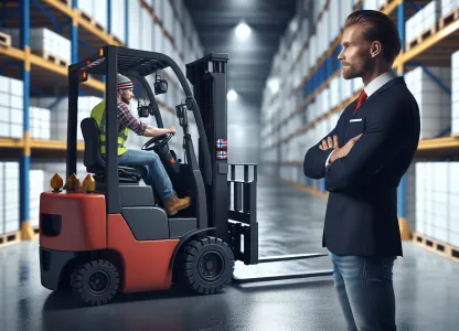 Image that illustrates Salary and Working Conditions for Forklift Drivers, Warehouse