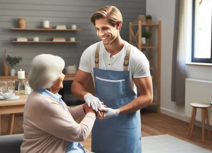 Bild som illustrerar Hemtjänstpersonal-vårdbiträde