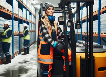 Bild som illustrerar Fryslagerarbetare-truckförare