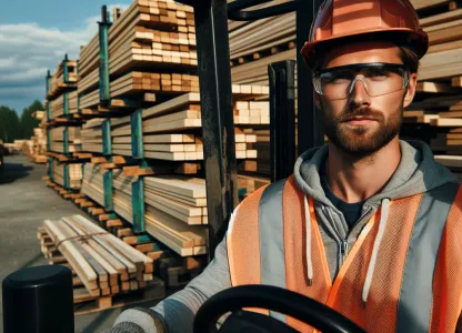 Bild som illustrerar Virkesutlämnare-brädgård