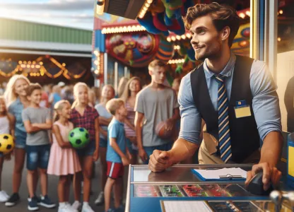 Image that illustrates Salary and Work as a Game Attendant at an Amusement Park