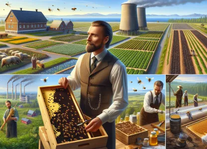 Bild som illustrerar Godsägare-lantbruk-biodlare-och-silkesodlare