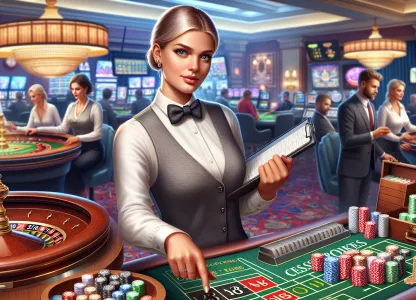 Image that illustrates Salary and Work for Casino Staff