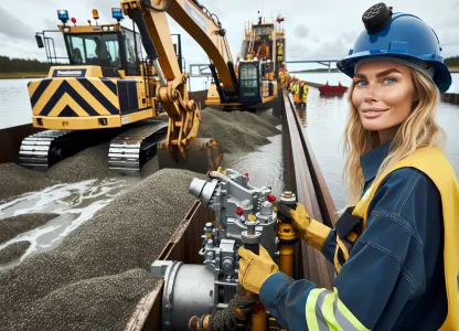 Image that illustrates Salary and Work as a Dredge Operator