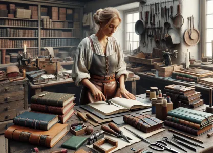 Bild som illustrerar Bokbindare-hantverk