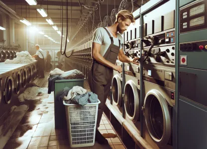 Image that illustrates What Does it Mean to Work as a Laundry Attendant?