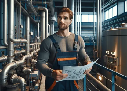 Bild som illustrerar ångpannetekniker