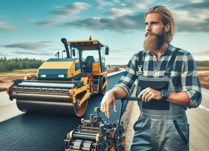 Bild som illustrerar Asfaltmaskinförare