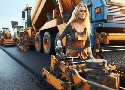 Bild som illustrerar Asfaltmaskinist-asfaltframställning