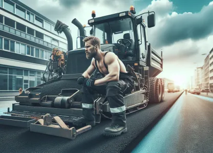 Bild som illustrerar Asfaltmaskinist-maskinförare