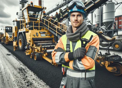 Bild som illustrerar Asfaltverksmaskinist-maskinförare