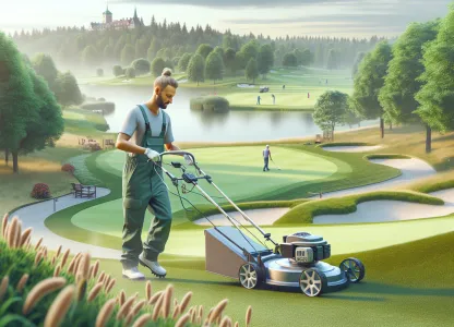 Image that illustrates Golf Course Groundskeeper: A Profession with Green Views