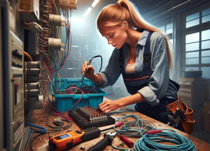 Bild som illustrerar Elservicemontör