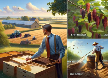 Bild som illustrerar Godsförvaltare-lantbruk-biodlare-och-silkesodlare