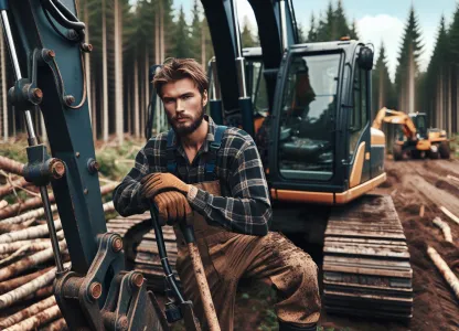 Bild som illustrerar Grävmaskinförare-skogsbruk