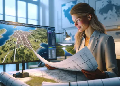 Bild som illustrerar Kart-och-mätingenjör